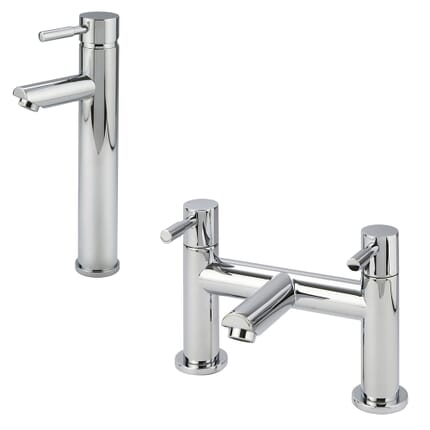 Set di Rubinetti Miscelatori per Lavabo e Vasca da Bagno - Scelta di Finiture