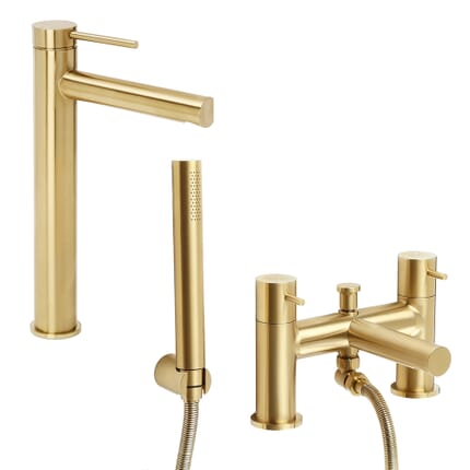 Set di Miscelatori per Lavabo e Vasca da Bagno con Doccia - Scelta di Finiture - Otto