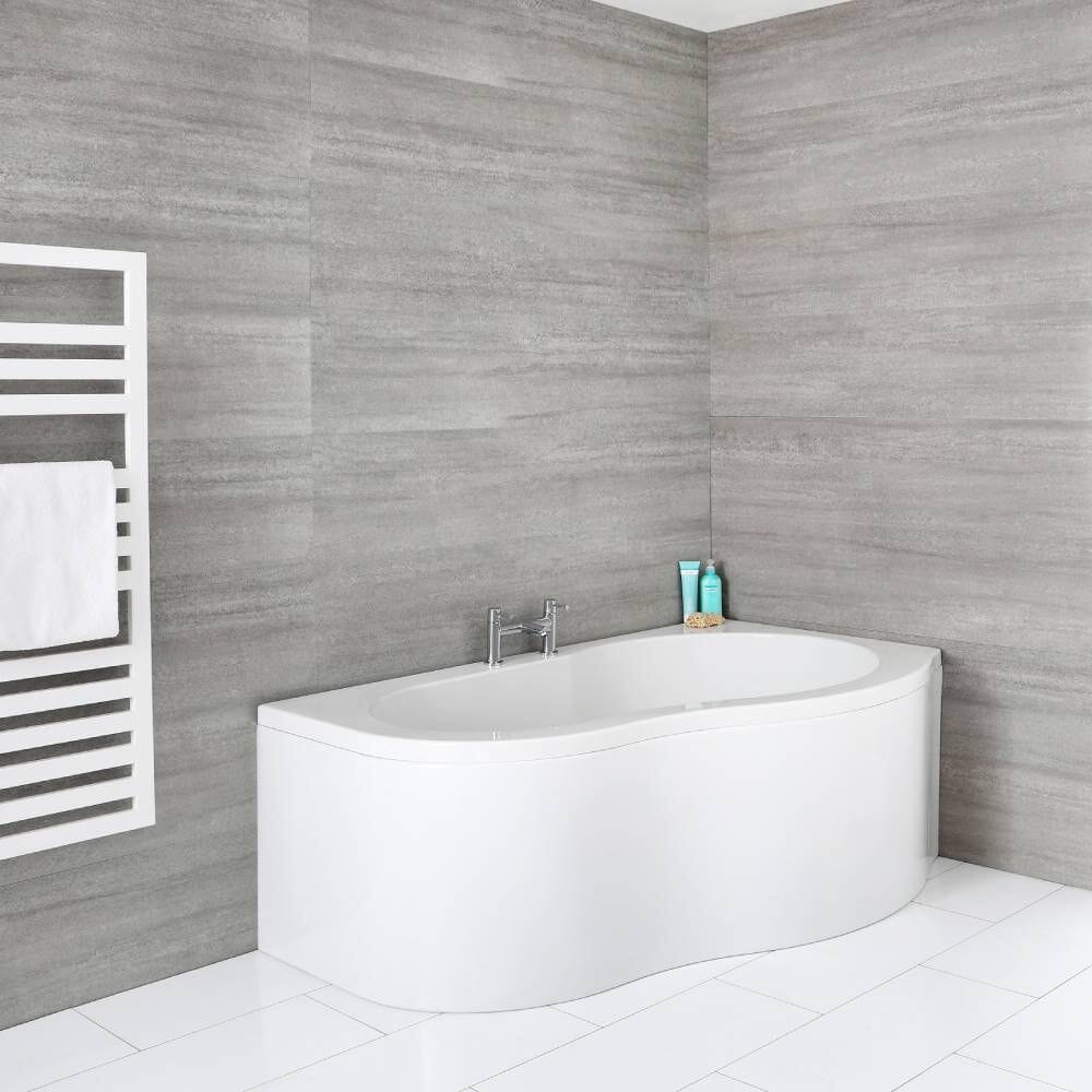 Vasca da Bagno Angolare e Pannello – 1500mm X 1000mm - Opzione Entrata Destra/Sinistra - Ashbury