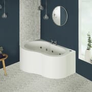 Vasca da Bagno Idromassaggio Angolare con Pannello - 1500mm x 1000mm - Ashbury - Versione da Destra o Sinistra