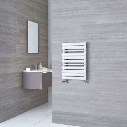 Scaldasalviette Curvo Moderno - Bianco - 650mm x 445mm - Select