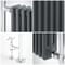Radiatore Scaldasalviette Tradizionale Antracite - 930mm x 450mm (Barra Porta Salviette Superiore) - Elizabeth
