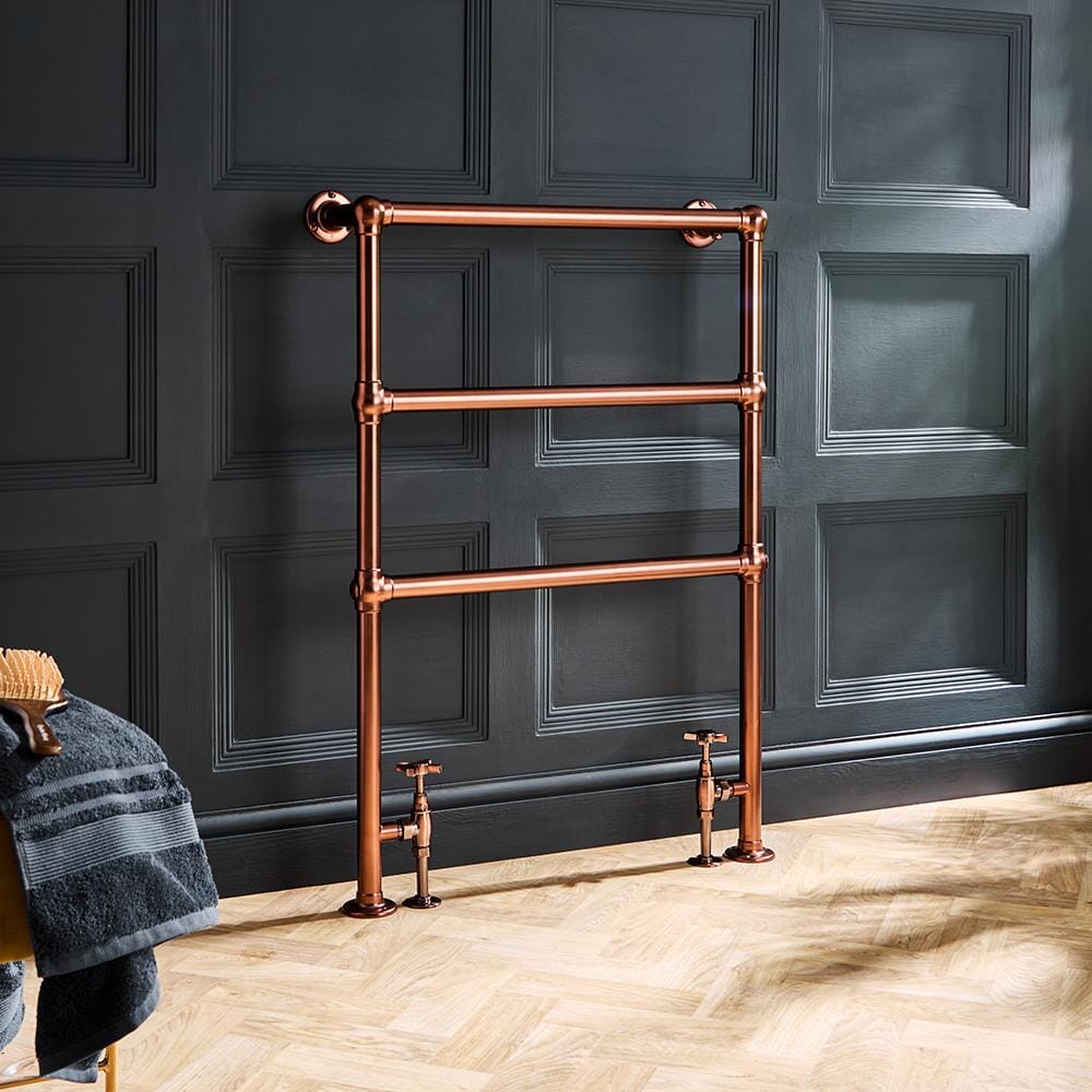 Scaldasalviette Minimal in Rame Satinato - 966mm x 673mm - Condesa