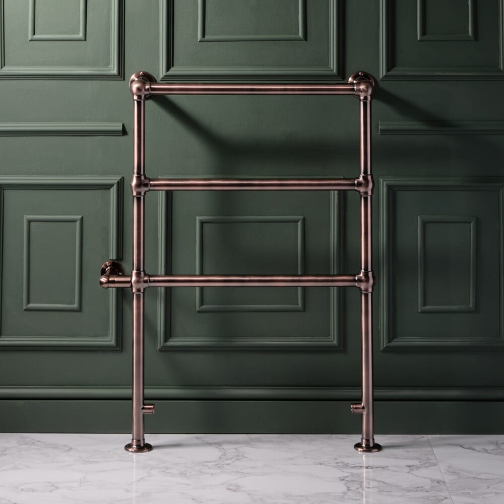 Scaldasalviette Elettrico Tradizionale Minimalista in Bronzo Spazzolato - 966 mm x 673 mm - Condesa