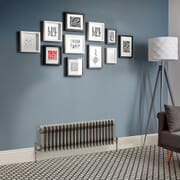 Radiatore a Colonna Tradizionale Orizzontale in Metallo Grezzo Laccato - 300 mm x 1010 mm (Tripla Colonna) - Regent