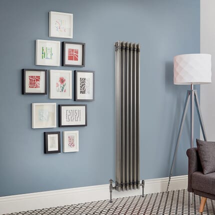 Radiatore a Colonna Tradizionale Verticale in Metallo Grezzo Laccato - 1500mm x 290mm (Tripla Colonna) - Regent