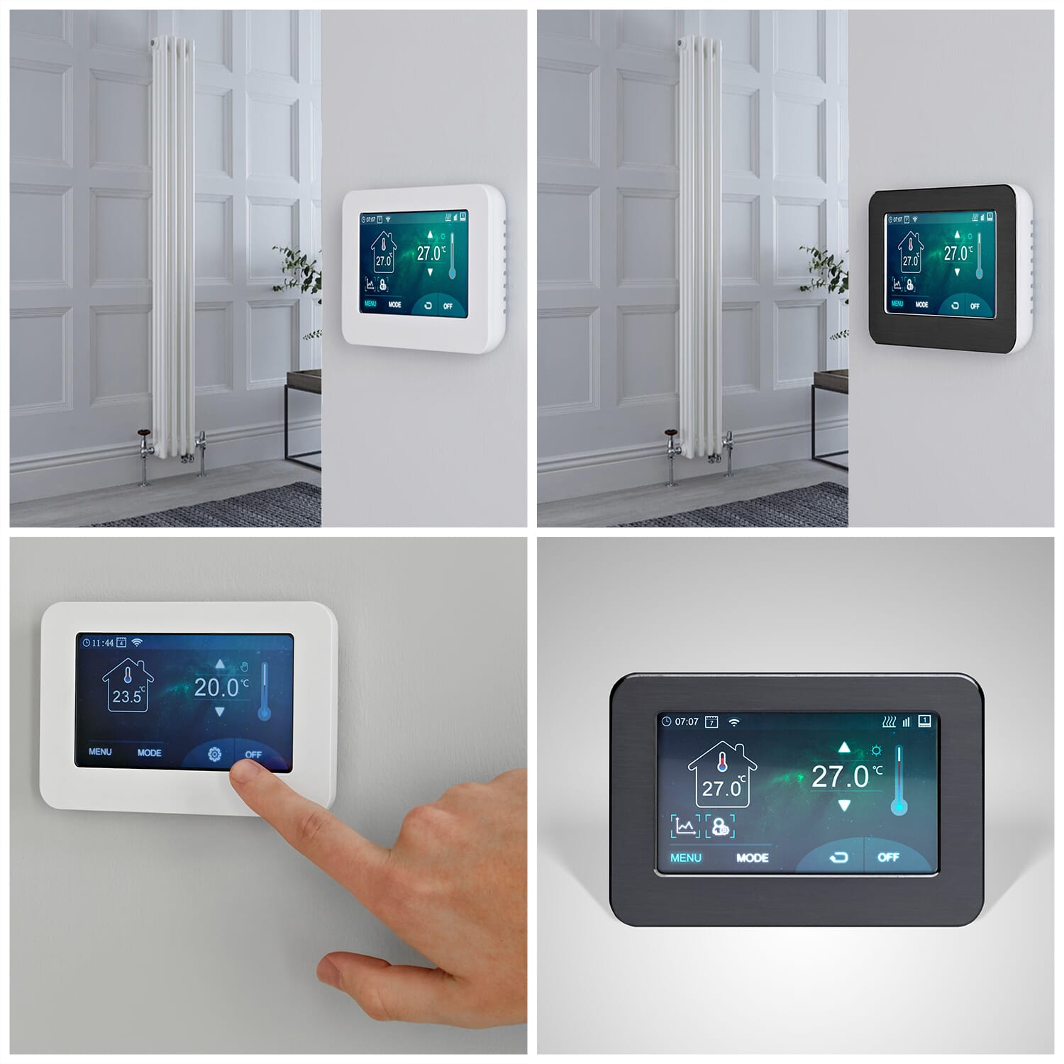 Radiatore Tradizionale Verticale Triplo Misto Regent - Bianco - 1800mm x 200mm - Regent  - Disponibile con Opzione WiFi - Regent