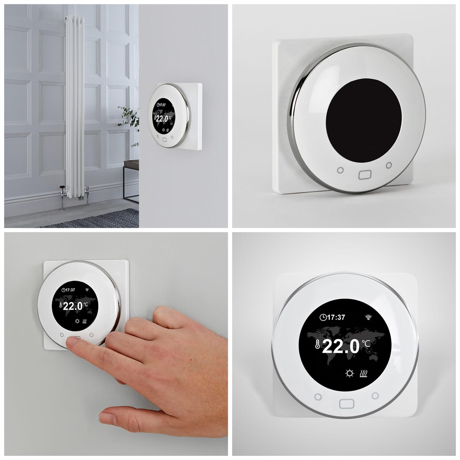 Radiatore Tradizionale Verticale Triplo Misto Regent - Bianco - 1800mm x 200mm - Regent  - Disponibile con Opzione WiFi - Regent