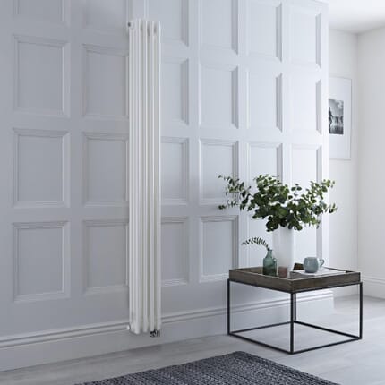 Radiatore di Design Elettrico - Verticale Triplo Tradizionale - Bianco - 1800mm x 200mm - Elemento Elettrico 1000W - Regent