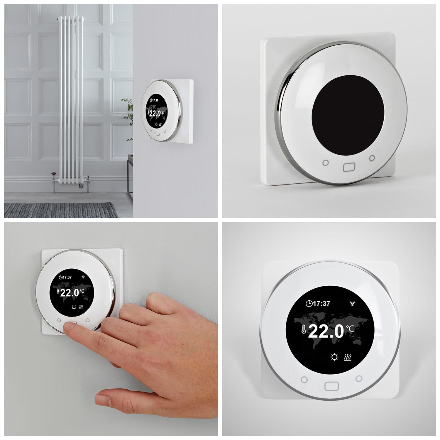 Radiatore Tradizionale Verticale Triplo Misto Regent - Bianco - 1800mm x 290mm - Regent  - Disponibile con Opzione WiFi - Regent