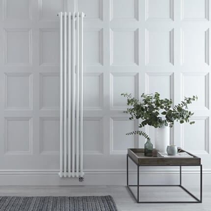 Radiatore di Design Elettrico - Verticale Triplo Tradizionale - Bianco - 1800mm x 290mm - Elemento Elettrico 1200W - Regent