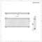 Radiatore Orizzontale Tradizionale a Tripla Colonna Antracite - 600mm x 1595mm - Regent