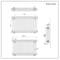 Radiatore a Colonna Tradizionale Orizzontale in Metallo Grezzo Laccato - 500 mm x 785 mm (Tripla Colonna) - Regent