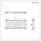 Radiatore a Colonna Tradizionale Orizzontale in Metallo Grezzo Laccato - 500 mm x 1190 mm (Tripla Colonna) - Regent