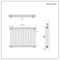 Radiatore Orizzontale Bianco Tradizionale a Tripla Colonna – 750mm x 1010mm – Bianco - Regent