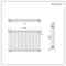 Radiatore a Colonna Tradizionale Orizzontale in Metallo Grezzo Laccato - 750mm x 1190mm (Tripla Colonna) - Regent