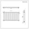 Radiatore Orizzontale Bianco Tradizionale a Tripla Colonna – 750mm x 1415mm – Bianco - Regent