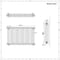 Radiatore Bianco Orizzontale Tradizionale A Quattro Colonne - 750mm x 1190mm - Regent