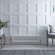 Radiatore Orizzontale Bianco Tradizionale a Tripla Colonna - Bianco - 300mm x 1190mm x 100mm - Regent