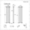 Radiatore Verticale Tradizionale a 3 Colonne - Bianco - 1800mm x 470mm - Regent