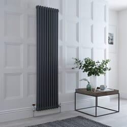 Radiatore Verticale Tradizionale a Doppia Colonna Antracite 1800mm - Disponibile in Diverse Dimensioni - Regent