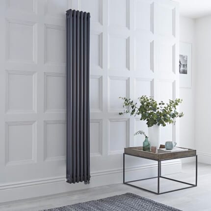 Radiatore Elettrico Verticale Tradizionale a Tripla Colonna 1800mm - Antracite - Scelta di Dimensioni e Termostato Wi-Fi - Regent