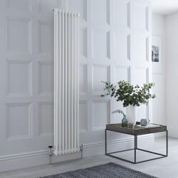 Radiatore Tradizionale Doppio Verticale Bianco Windsor - Disponibile in Diverse Misure e Piedini