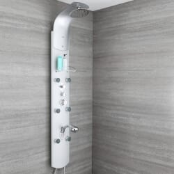 Pannello Doccia Termostatico con Soffione, Doccetta e Idrogetti - Cromato - Arcan