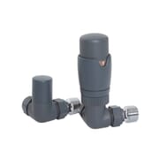 Valvola Termostatica Angolare con Detentore per Radiatori - Scelta di Finiture