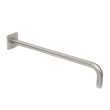 Braccio Doccia Colore Nichel con Finitura Spazzolata Design Arrotondato