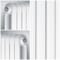 Radiatore di Design Verticale Doppio Tradizionale - Bianco - 1500mm x 383mm x 80mm - 1258 Watt – Saffre