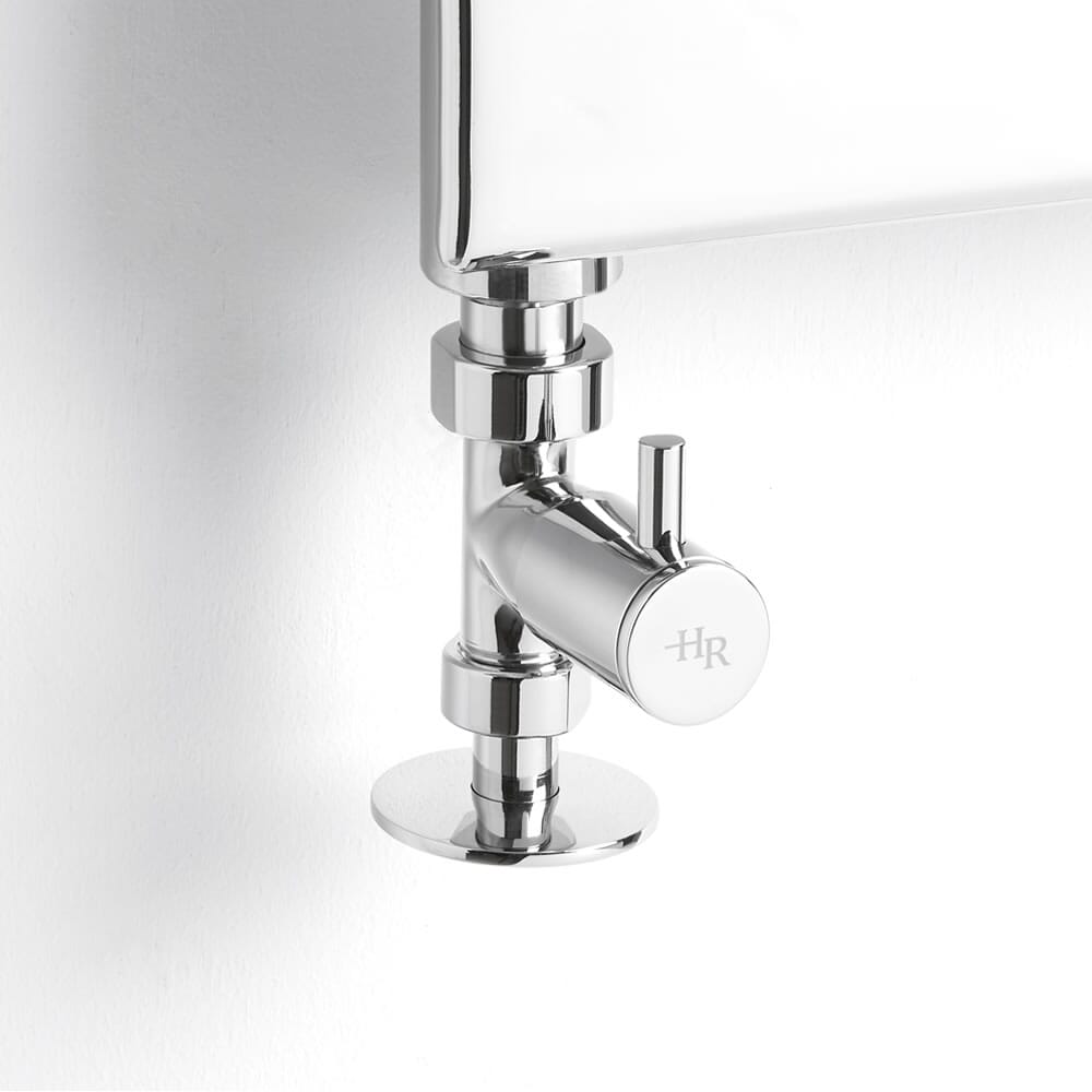 Paio di Valvole Minimaliste Diritte Per Radiatore e Scaldasalviette per Tubi in Rame 15mm