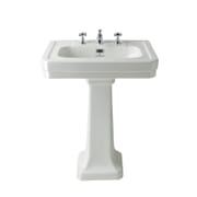 Lavabo con Colonna - 640mm - 3 Fori del Rubinetto - Victrion by Hudson Reed