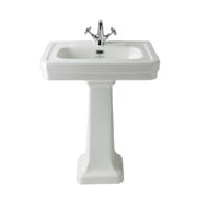Lavabo con Colonna - 540mm - 1 Foro del Rubinetto - Victrion by Hudson Reed