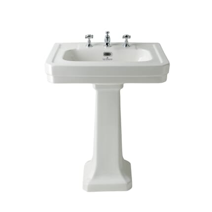 Lavabo con Colonna - 540mm - 3 Fori del Rubinetto  - Victrion by Hudson Reed
