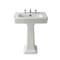 Lavabo con Colonna - 540mm - 3 Fori del Rubinetto - Victrion by Hudson Reed