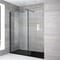Box Doccia Walk-In a Nicchia con Piatto Doccia Effetto Ardesia e Parete Paraspruzzi (Opzionale) - Diverse Misure Disponibili - Nox