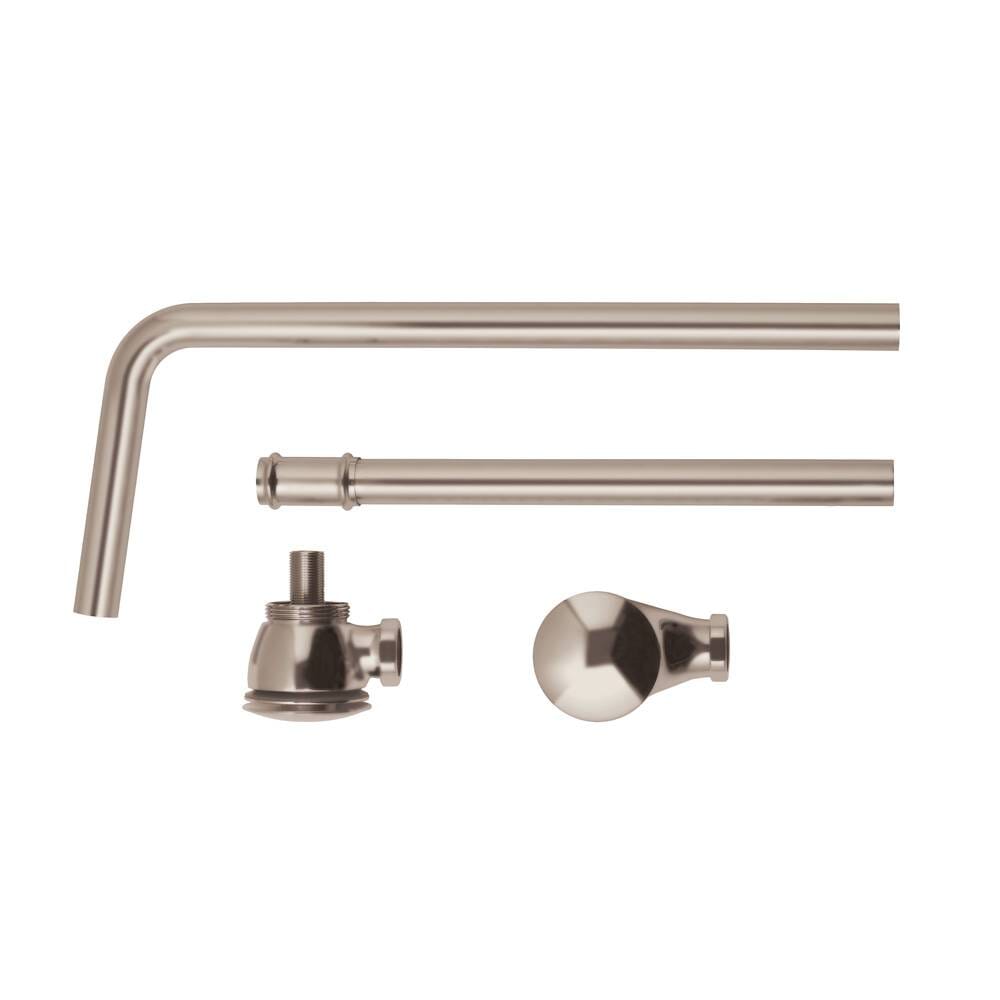 Piletta di Scarico per Vasca Click-Clack a Vista con Troppopieno - Colore Nichel Spazzolato - Hudson Reed