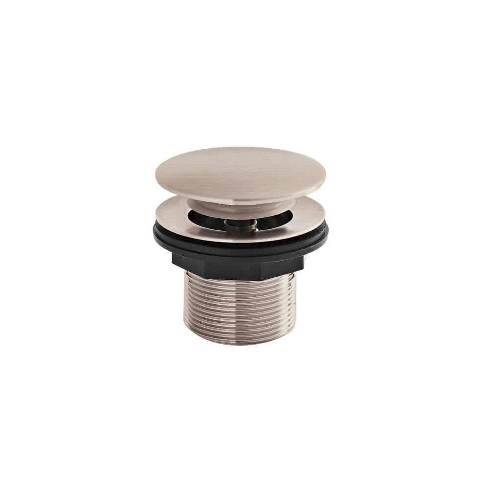 Piletta di Scarico per Vasca Click-Clack senza Troppopieno - Color Nichel Spazzolato 60mm (non Scanalato) - Hudson Reed