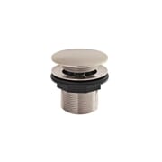 Piletta di Scarico per Vasca Click-Clack senza Troppopieno - Color Nichel Spazzolato 60mm (non Scanalato) - Hudson Reed