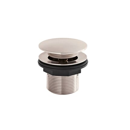 Piletta di Scarico per Vasca Click-Clack senza Troppopieno - Color Nichel 60mm (non Scanalato) - Hudson Reed