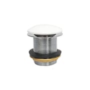 Piletta di Scarico per Vasca Click-Clack senza Troppopieno - Colore Bianco 60mm (non Scanalato) - Hudson Reed