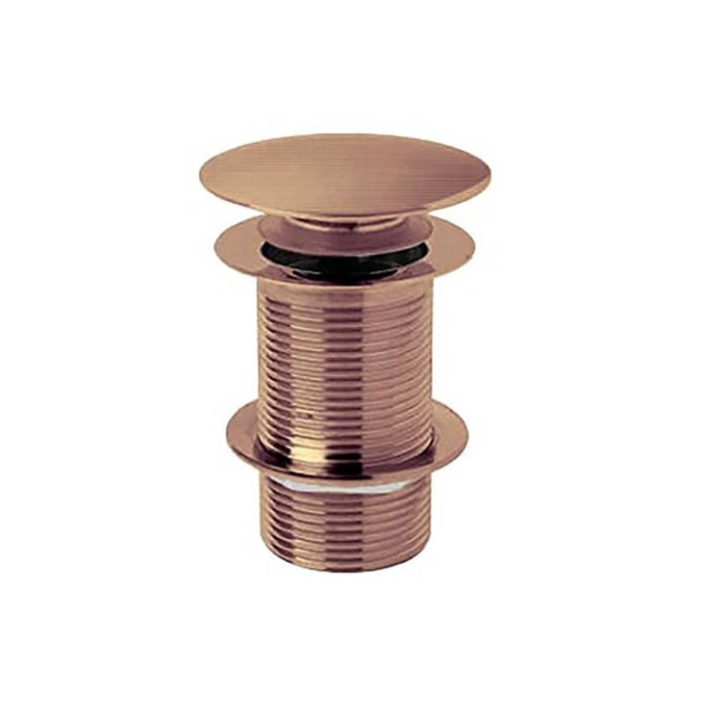 Piletta di Scarico per Lavabo Click-Clack senza Troppopieno - Colore Rame Spazzolato (non Scanalato) - Hudson Reed