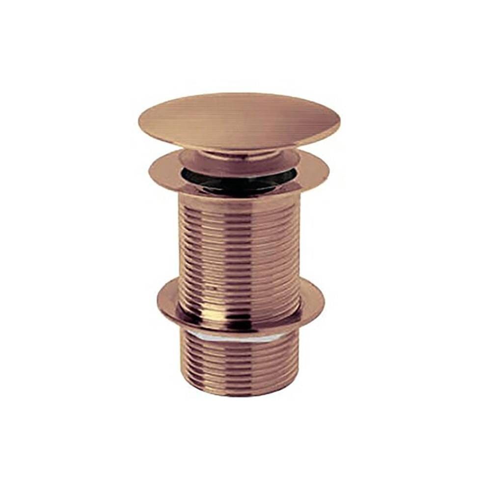 Piletta di Scarico per Lavabo Click-Clack senza Troppopieno - Colore Rame Spazzolato (non Scanalato) - Hudson Reed