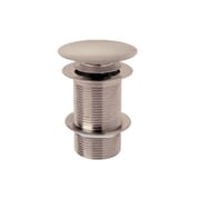 Piletta di Scarico per Lavabo Click-Clack senza Troppopieno - Color Nichel Spazzolato (non Scanalato) - Hudson Reed