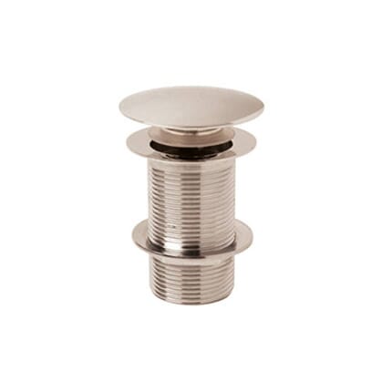 Piletta di Scarico per Lavabo Click-Clack senza Troppopieno - Color Nichel (non Scanalato) - Hudson Reed