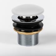 Piletta di Scarico per Lavabo Click-Clack senza Troppopieno - Colore Bianco (non Scanalato) - Hudson Reed