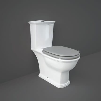 Sanitario WC Alto Tradizionale con Cassetta - Scelta Sedile - Hudson Reed x RAK Washington