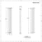 Radiatore di Design Verticale Bianco - 1400mm x 236mm - Pannello Doppio - Revive