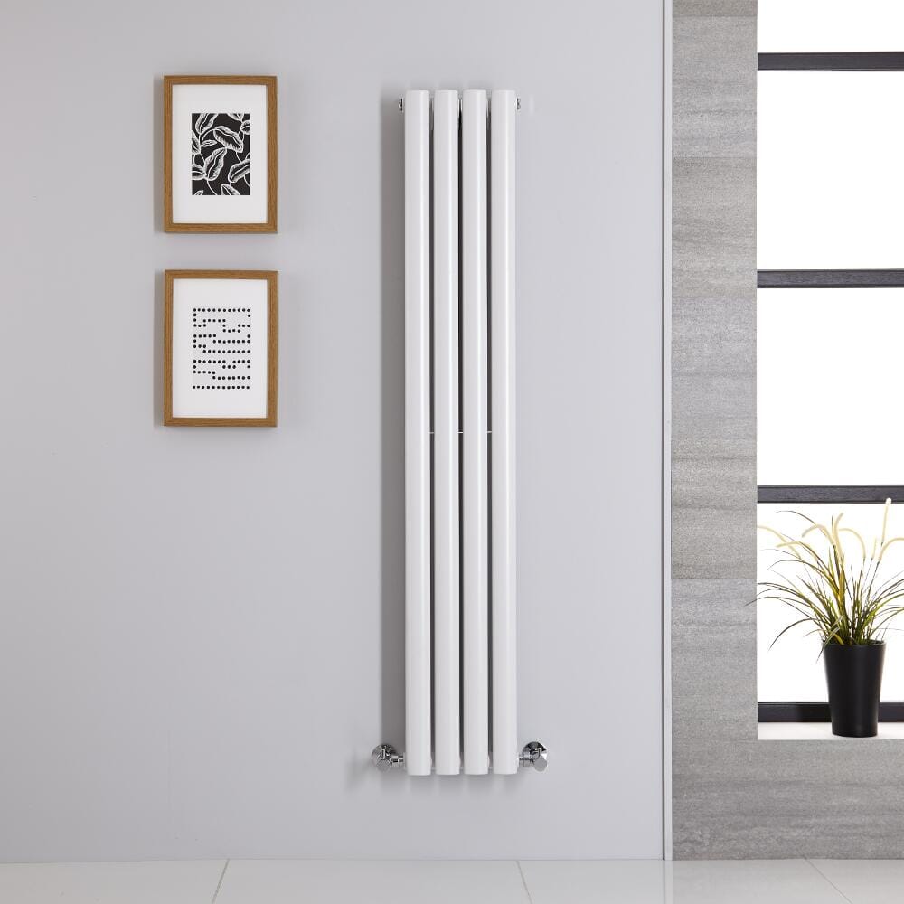 Radiatore di Design Verticale Bianco - 1400mm x 236mm - Pannello Doppio - Revive